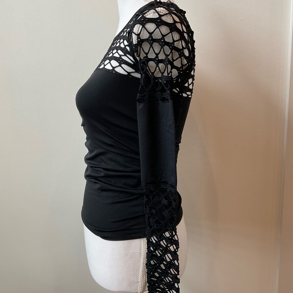 VENUS Black Ruched Cut Out Bodysuit - Picture 2 of 9